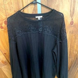 Lace top sweater